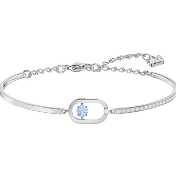 Swarovski Bracelet Round cut, Oval shape, Blue, Rhodium plated - Picture 9 of 9